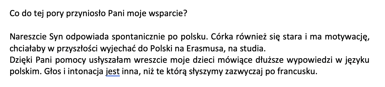 opinia_marta_francja opinia o programie wsparcia dla dwujezycznych rodzin Anny Jachim