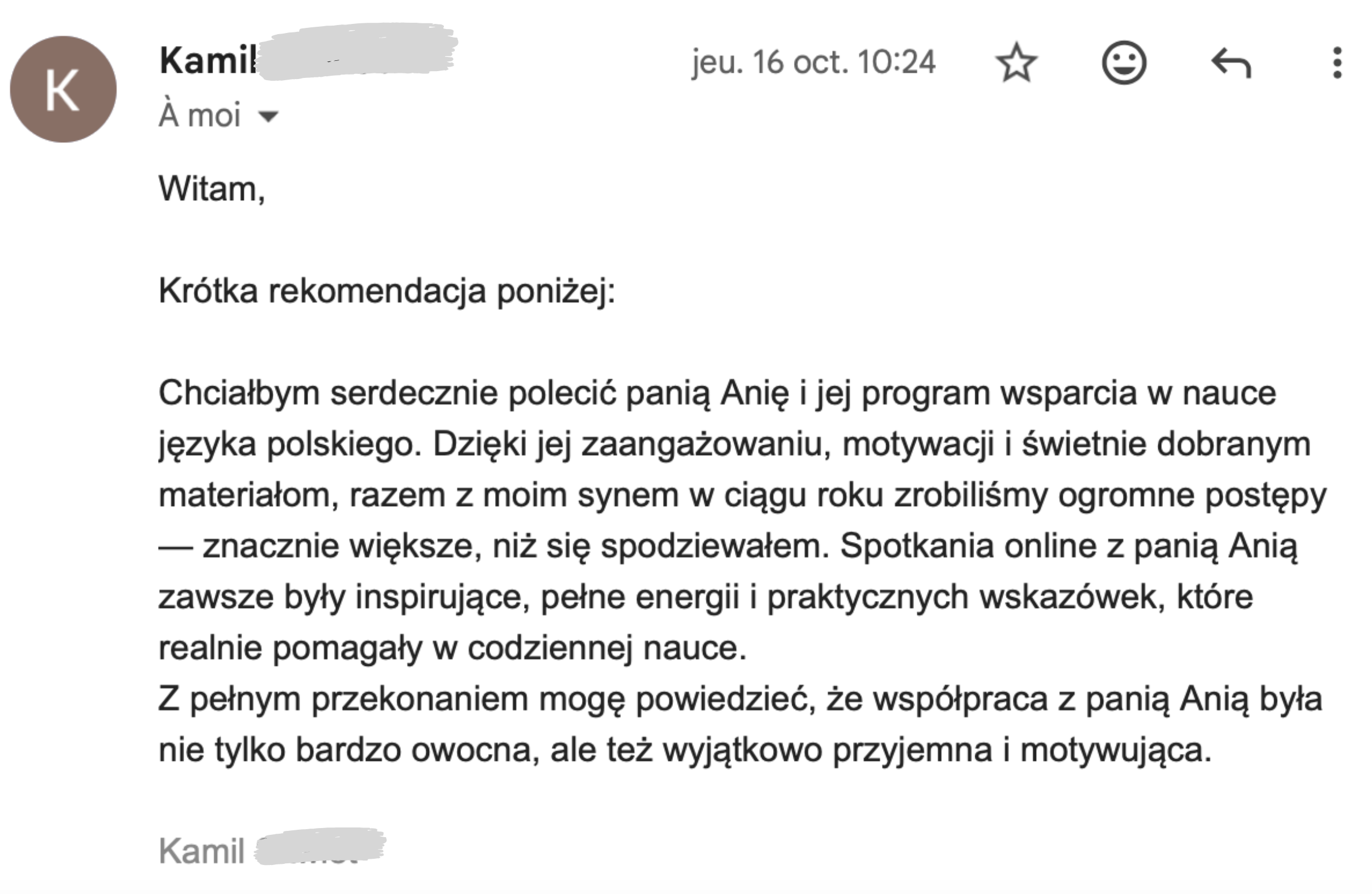 opinia_wsparcie_Anna_Jachim2 zdanie rodzicow o pracy z Anna Jachim dwujezycznosc