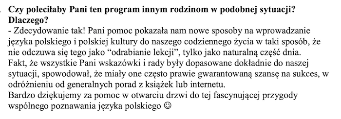 Opinia wsparcie dwujezycznosc Anna Jachim