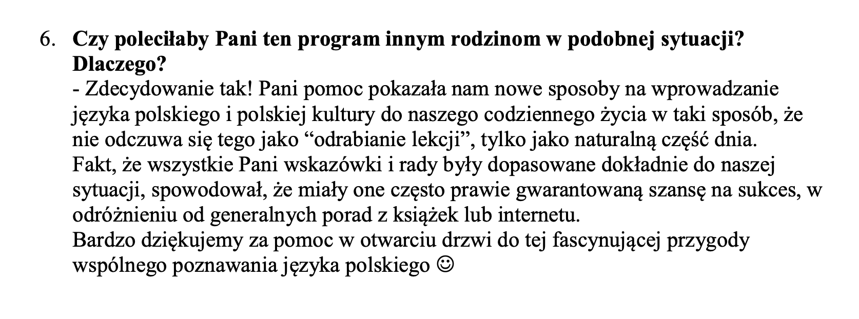 Gosia opinia wsparcie Anna Jachim dwujezyczne wychowanie
