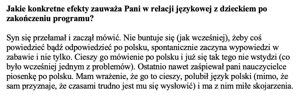 opinia mama o wsparciu Anny Jachim